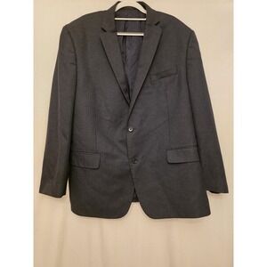 MICHAEL Michael Kors Suit Jacket Mens 46R Gray Polyester Rayon Check 2 Button